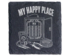 Schiefer Untersetzer Sicherungskasten My Happy Place - Geschenk für El – Bild 1