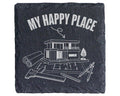 Schiefer Untersetzer Architektur My Happy Place - Geschenk für Archite – Bild 1