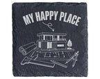 Schiefer Untersetzer Architektur My Happy Place - Geschenk für Archite – Bild 1