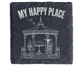Schiefer Untersetzer Musikpavillon My Happy Place - Geschenk Für Musik – Bild 1