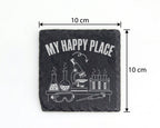 Schiefer Untersetzer My Happy Place Labor - Geschenk für Wissenschaftl – Bild 4