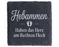 Schiefer Untersetzer Hebammen Haben Das Herz Am Rechten Fleck - Gesche – Bild 1