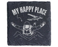 Schiefer Untersetzer Fallschirmspringer My Happy Place - Geschenk für  – Bild 1