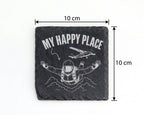 Schiefer Untersetzer Fallschirmspringer My Happy Place - Geschenk für  – Bild 4