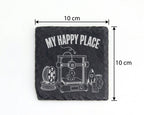 Schiefer Untersetzer 3D Drucker My Happy Place - Geschenk für Maker Ho – Bild 4