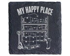 Schiefer Untersetzer My Happy Place Lager - Geschenk für Logistiker Mi – Bild 1
