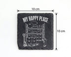 Schiefer Untersetzer My Happy Place Lager - Geschenk für Logistiker Mi – Bild 4