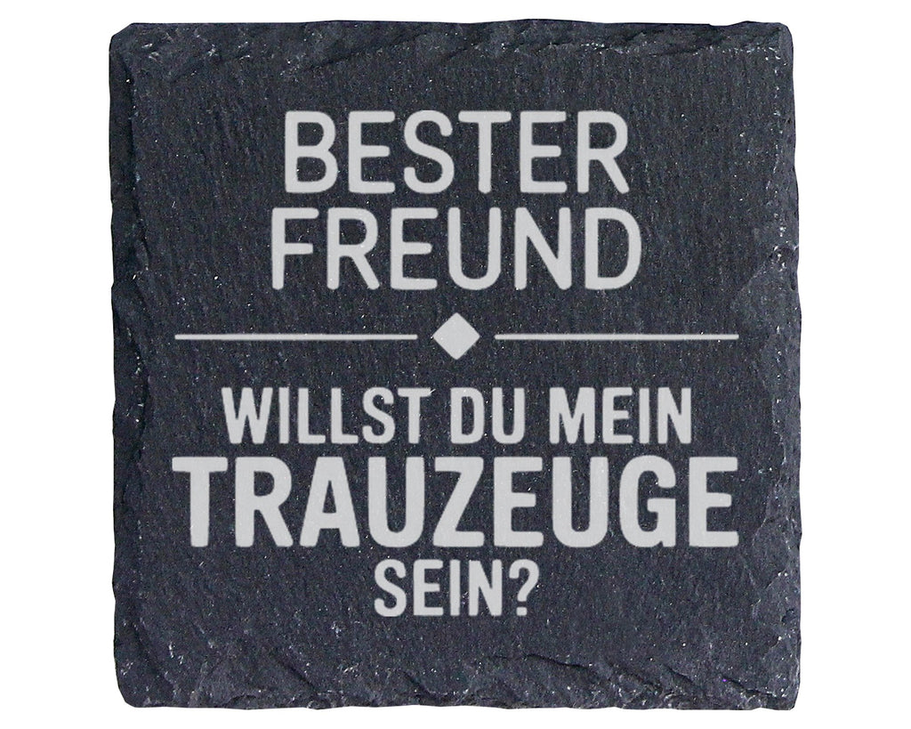 Schiefer Untersetzer Bester Freund Willst Du Mein Trauzeuge Sein - Ges – Bild 1