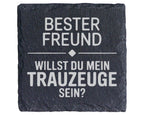 Schiefer Untersetzer Bester Freund Willst Du Mein Trauzeuge Sein - Ges – Bild 1
