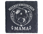 Schiefer Untersetzer Meerschweinchen Mama - Süßes Geschenk für Haustie – Bild 1