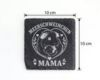 Schiefer Untersetzer Meerschweinchen Mama - Süßes Geschenk für Haustie – Bild 4