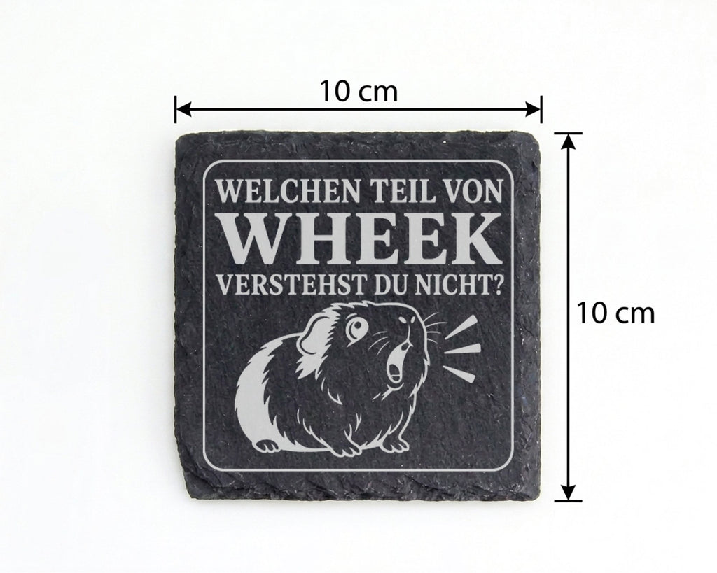Schiefer Untersetzer Meerschweinchen Welchen Teil von Wheek verstehst  – Bild 4
