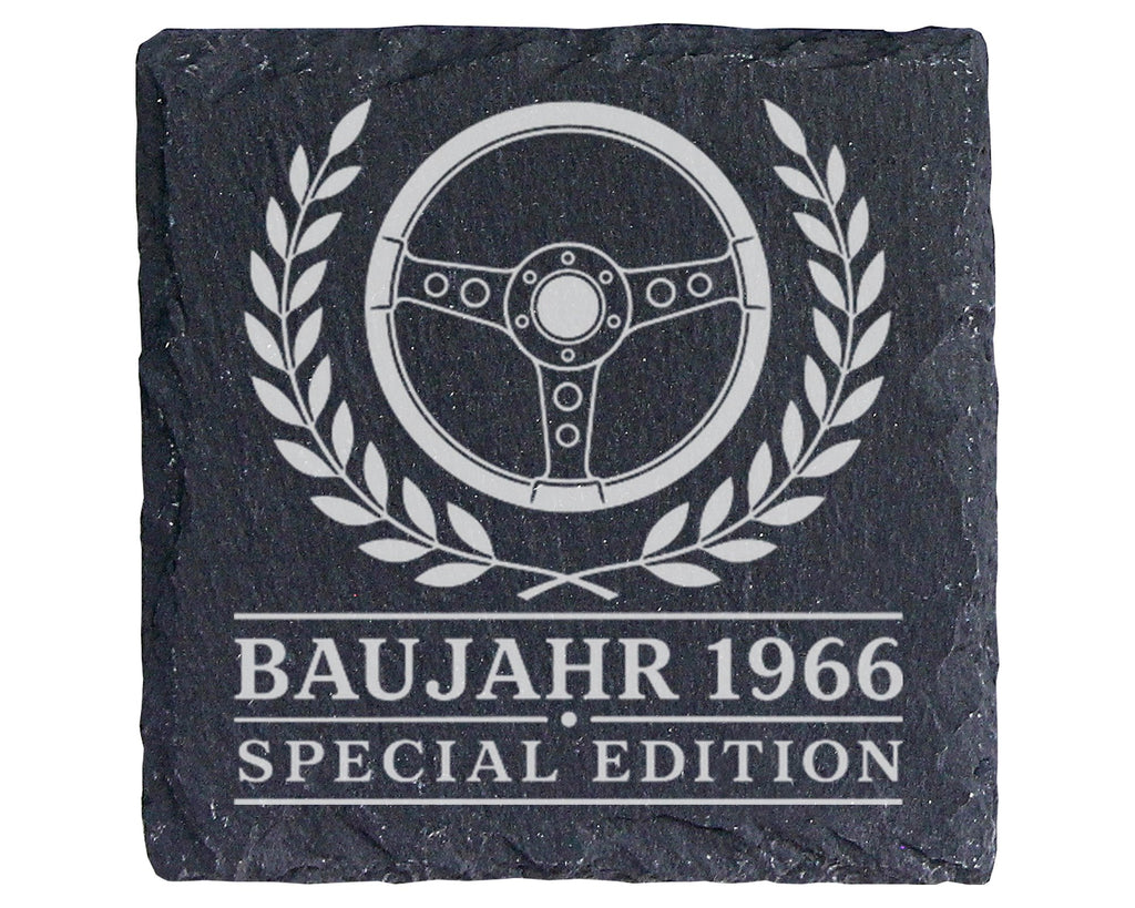Schiefer Untersetzer Baujahr 1966 Special Edition - 60. Geburtstag Ges – Bild 1