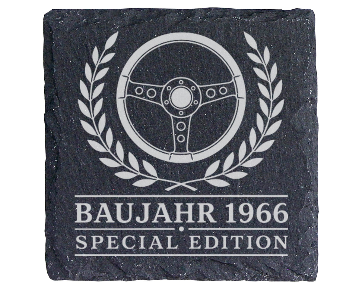Schiefer Untersetzer Baujahr 1966 Special Edition - 60. Geburtstag Ges – Bild 1