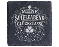 Schiefer Untersetzer Spieleabend Meine Glückstasse - Geschenk für Bret – Bild 1