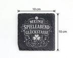 Schiefer Untersetzer Spieleabend Meine Glückstasse - Geschenk für Bret – Bild 4