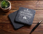 Schiefer Untersetzer Spieleabend Meine Glückstasse - Geschenk für Bret – Bild 5