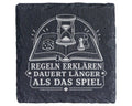 Schiefer Untersetzer Brettspiel Regeln erklären dauert länger als das  – Bild 1