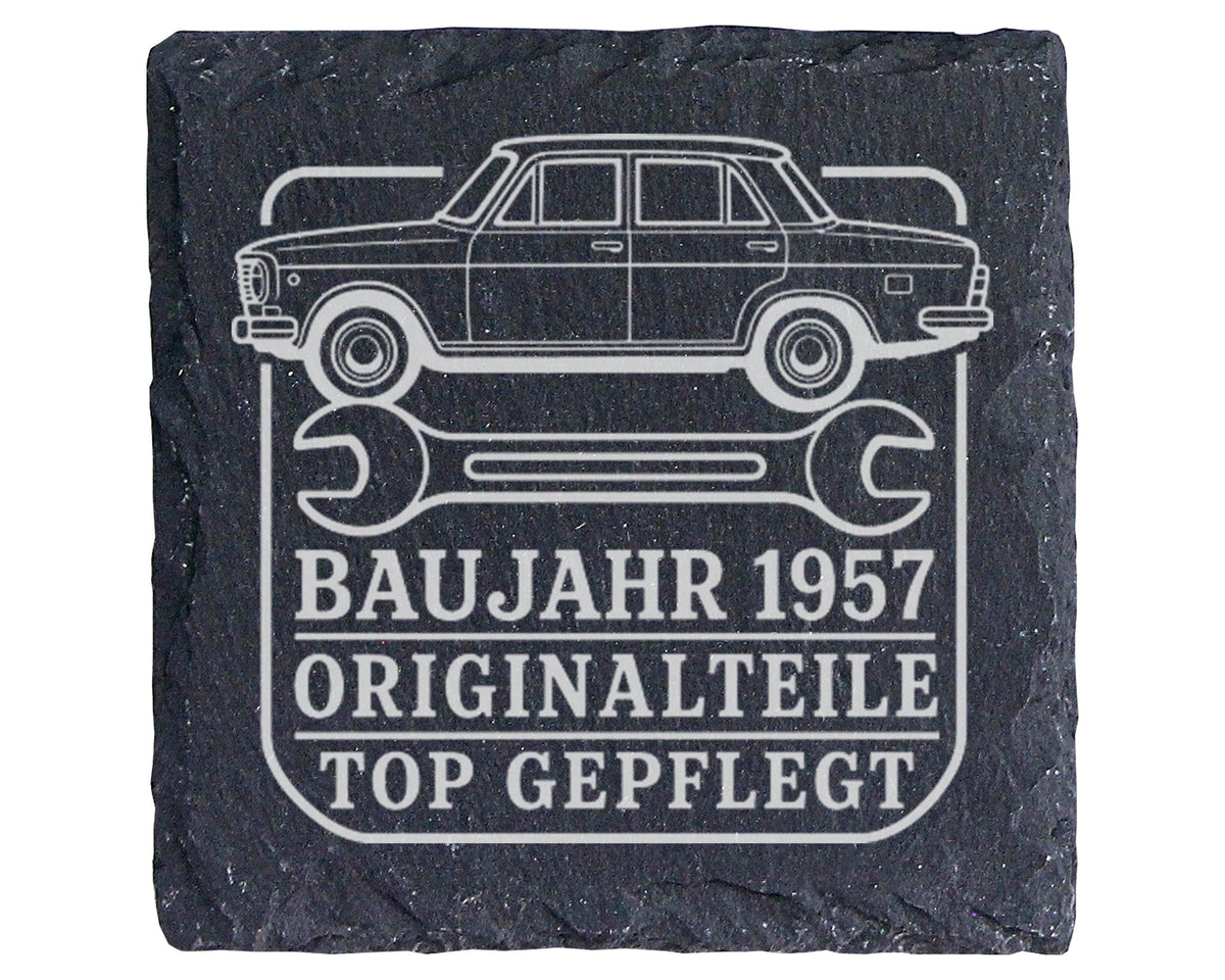 Schiefer Untersetzer Baujahr 1957 Originalteile gepflegt - 69. Geburts – Bild 1