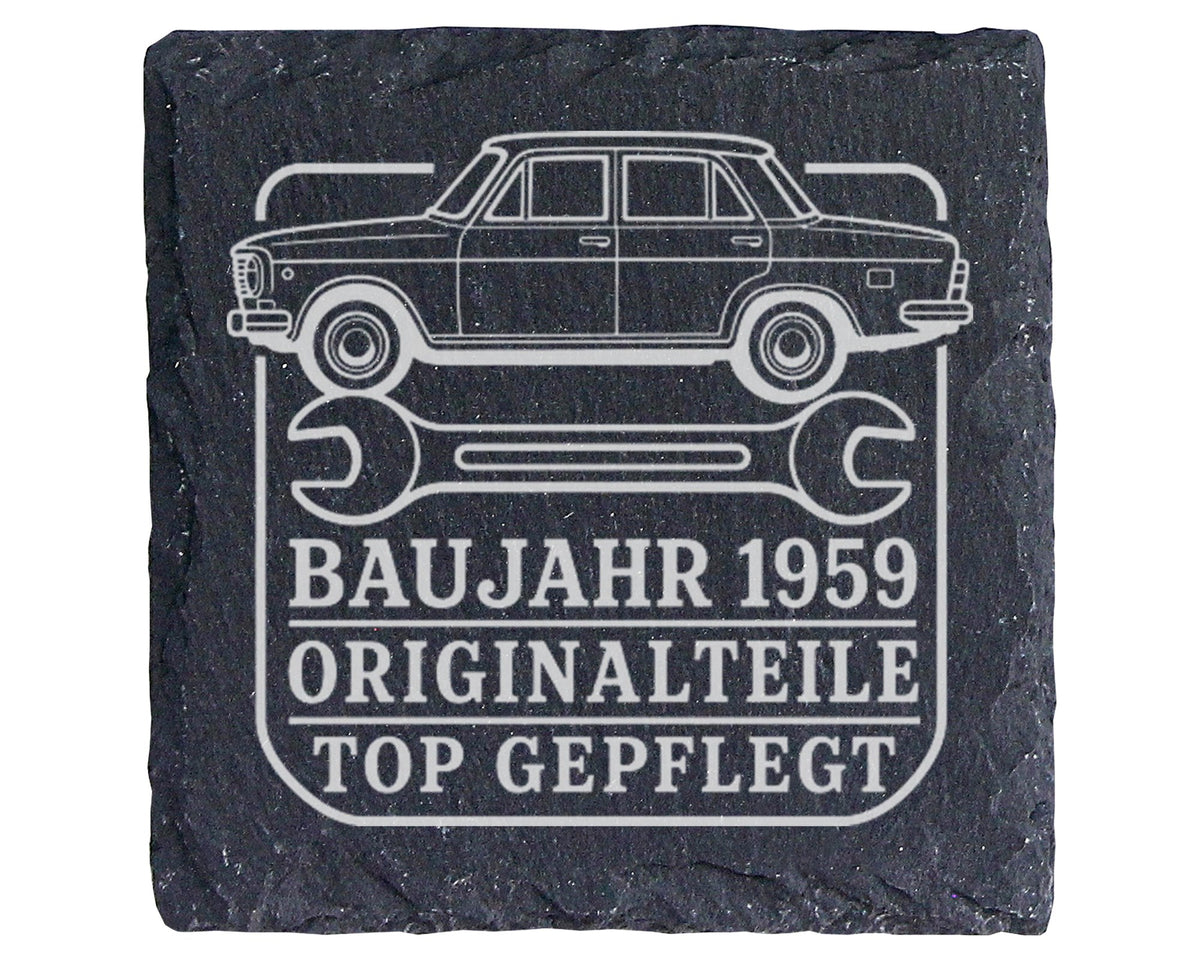 Schiefer Untersetzer Baujahr 1959 Originalteile gepflegt - 67. Geburts – Bild 1