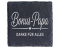 Schiefer Untersetzer Bonus Papa Danke Für Alles - Geschenk Stiefvater  – Bild 1