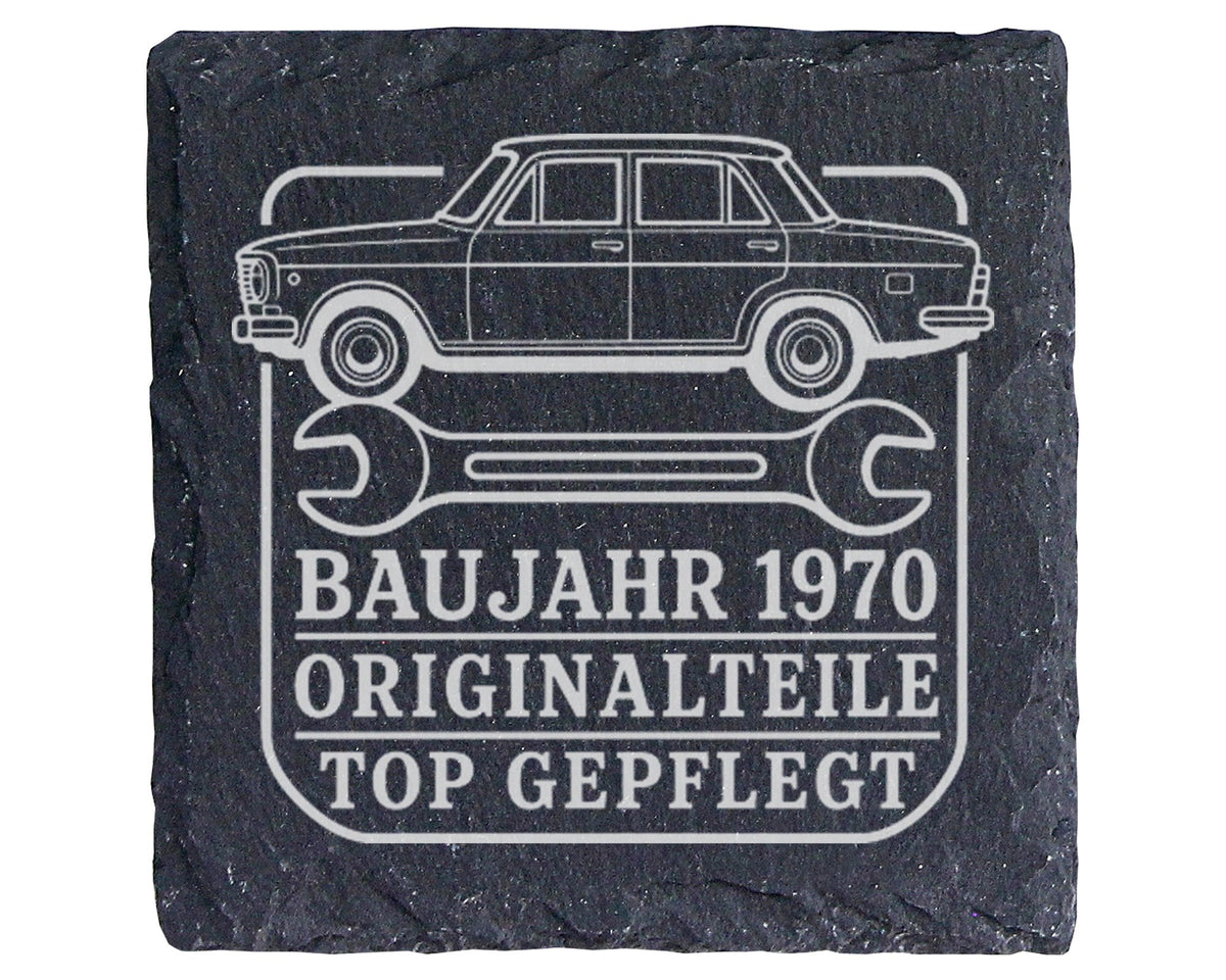 Schiefer Untersetzer Baujahr 1970 Originalteile gepflegt - 56. Geburts – Bild 1