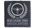 Schiefer Untersetzer Baujahr 1960 Special Edition - 66. Geburtstag Ges – Bild 1