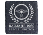 Schiefer Untersetzer Baujahr 1960 Special Edition - 66. Geburtstag Ges – Bild 1