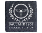 Schiefer Untersetzer Baujahr 1967 Special Edition - 59. Geburtstag Ges – Bild 1