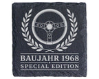 Schiefer Untersetzer Baujahr 1968 Special Edition - 58. Geburtstag Ges – Bild 1