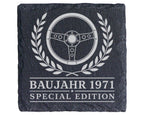 Schiefer Untersetzer Baujahr 1971 Special Edition - 55. Geburtstag Ges – Bild 1