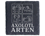 Schiefer Untersetzer Axolotl Arten - Süßes Geschenk für Aquarium Fans  – Bild 1
