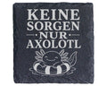 Schiefer Untersetzer Axolotl Keine Sorgen nur Gute Laune - Lustiges Ge – Bild 1