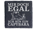 Schiefer Untersetzer Mir doch egal ich bin ein Capybara - Lustiges Ges – Bild 1