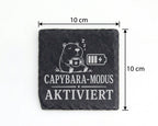 Schiefer Untersetzer Capybara Modus aktiviert - Lustiges Geschenk für  – Bild 4