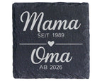 Schiefer Untersetzer Mama Wird Oma Personalisiert - Geschenk Für Zukün – Bild 1
