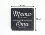 Schiefer Untersetzer Mama Wird Oma Personalisiert - Geschenk Für Zukün – Bild 4