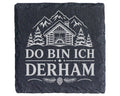 Schiefer Untersetzer Erzgebirge Do bin ich derham - Geschenk für Sachs – Bild 1