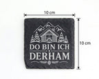 Schiefer Untersetzer Erzgebirge Do bin ich derham - Geschenk für Sachs – Bild 4