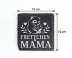 Schiefer Untersetzer Frettchen Mama - Süßes Geschenk für Frettchenhalt – Bild 4