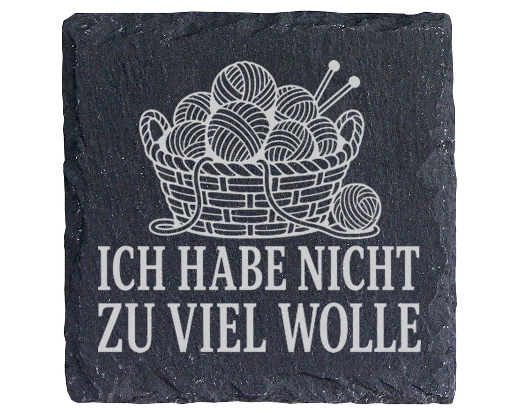 Schiefer Untersetzer Häkeln Ich habe nicht zu viel Wolle - Lustiges Ge – Bild 1