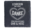 Schiefer Untersetzer Danke Lehrerin Mit Herz Für Offenes Ohr - Geschen – Bild 1
