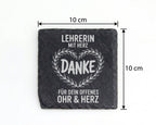 Schiefer Untersetzer Danke Lehrerin Mit Herz Für Offenes Ohr - Geschen – Bild 4