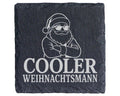 Schiefer Untersetzer Weihnachtstasse Cooler Weihnachtsmann - Lustiges  – Bild 1