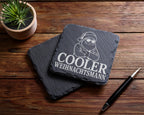 Schiefer Untersetzer Weihnachtstasse Cooler Weihnachtsmann - Lustiges  – Bild 5