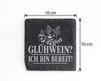Schiefer Untersetzer Glühwein Ich bin bereit - Lustiges Weihnachtsmark – Bild 4