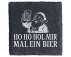 Schiefer Untersetzer Weihnachtstasse Ho Hol mir mal ein Bier - Lustige – Bild 1