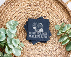 Schiefer Untersetzer Weihnachtstasse Ho Hol mir mal ein Bier - Lustige – Bild 3