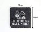 Schiefer Untersetzer Weihnachtstasse Ho Hol mir mal ein Bier - Lustige – Bild 4