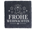 Schiefer Untersetzer Weihnachtstasse Lebkuchenmann Frohe Weihnachten - – Bild 1